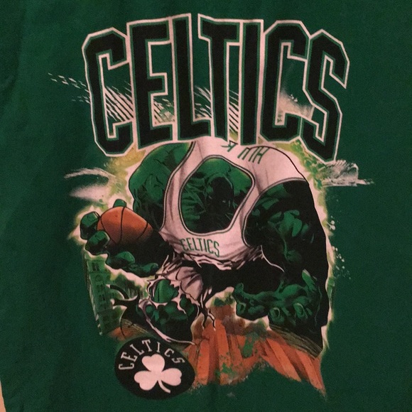 NBA x Marvel Boston Celtics Tee Shirt Youth Large - Picture 4 of 4